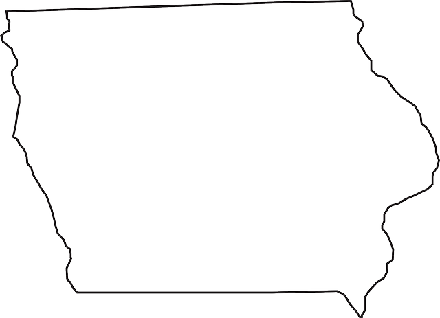 Outline Of Iowa Map